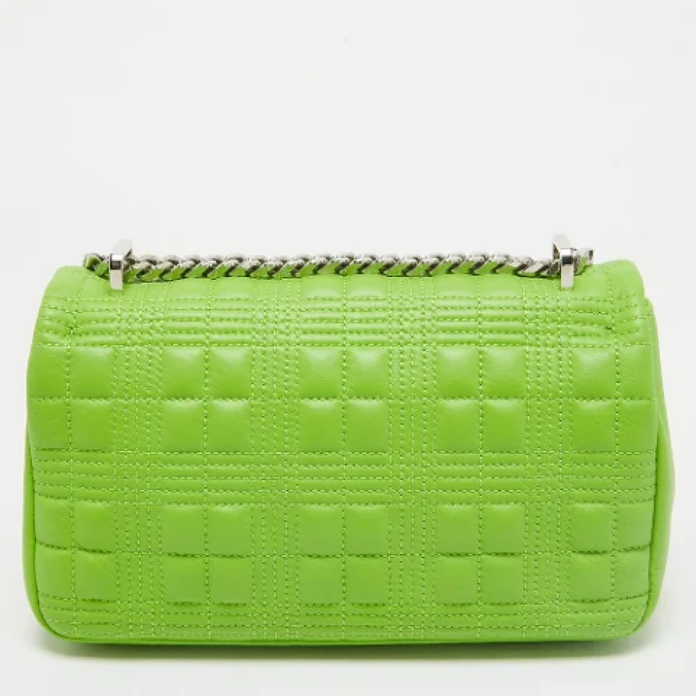 Burberry Vintage Pre-owned Leather shoulder-bags Green Dames