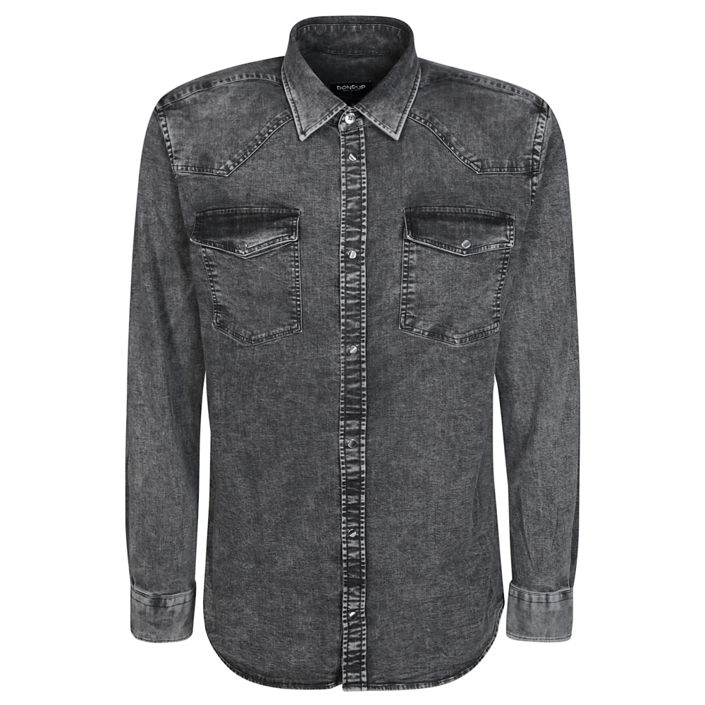 Dondup Denim Overhemd Gray Heren