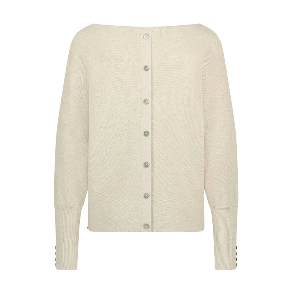 Nukus Batwing Pullover Plain Beige Dames