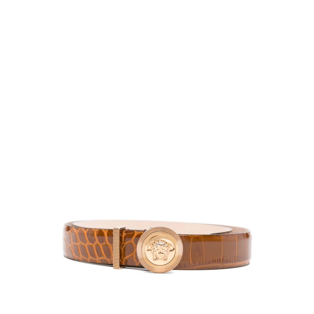 Versace Women's Brown Belts, 80 Cm, Medusa Biggie Belt