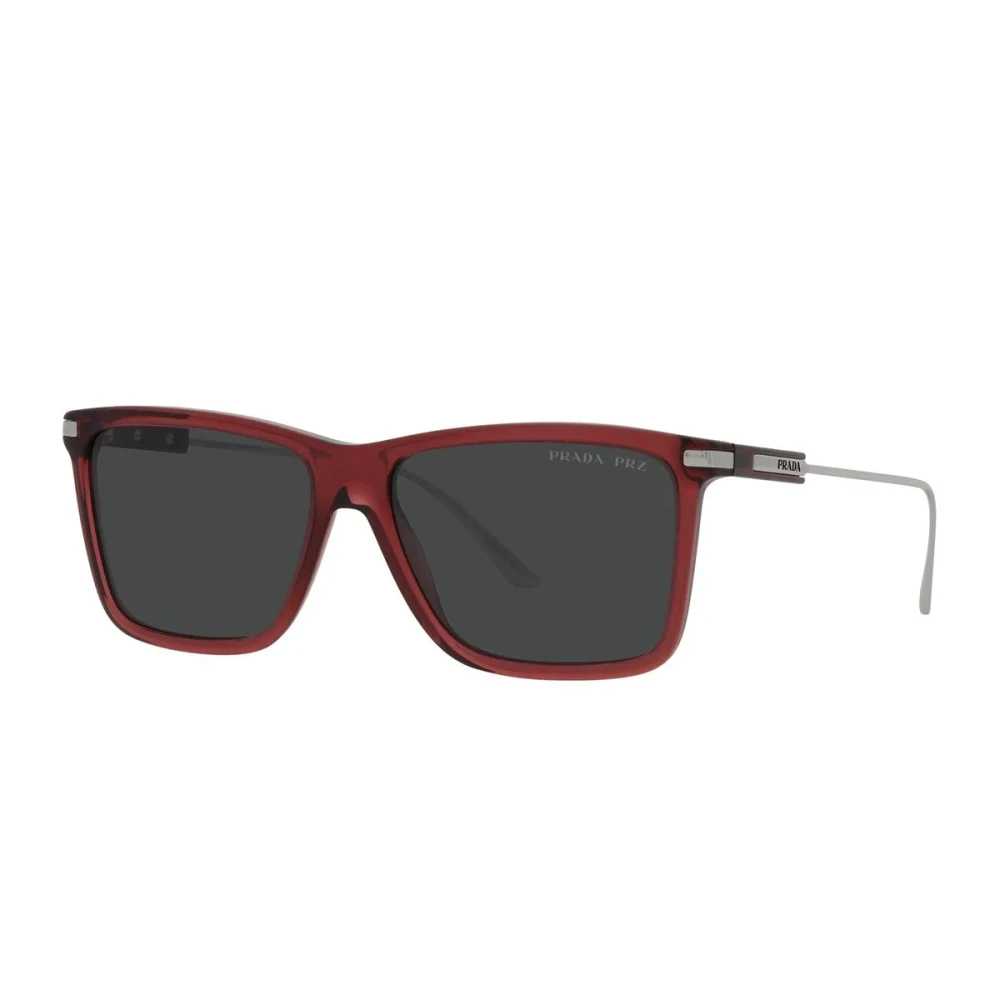 Prada Unisex Red Sunglasses,, Polarized Rectangular Sunglasses Medium