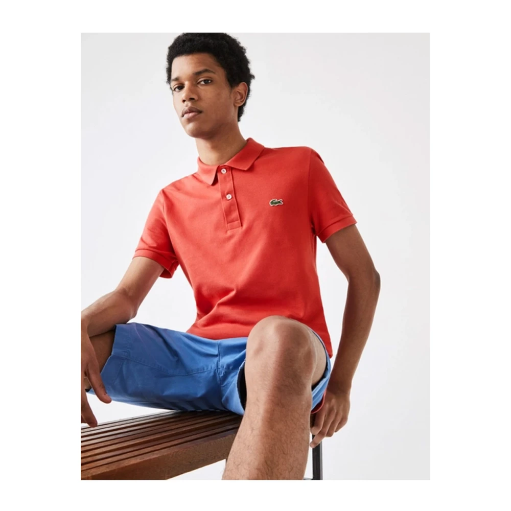Lacoste Klassieke Katoenen Polo Orange Heren