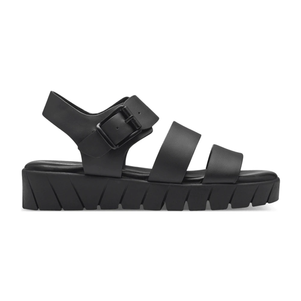 S.oliver Women's Black Flat Sandals, 7 Uk, Casual Flat Sandals