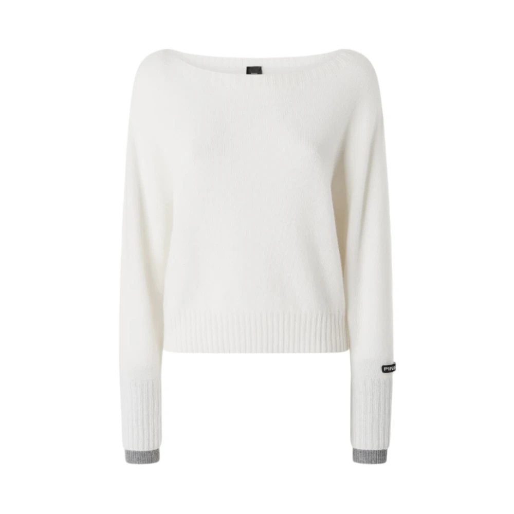 Pinko Wol-Kasjmier Trui met Gelaagde Manchetten White Dames
