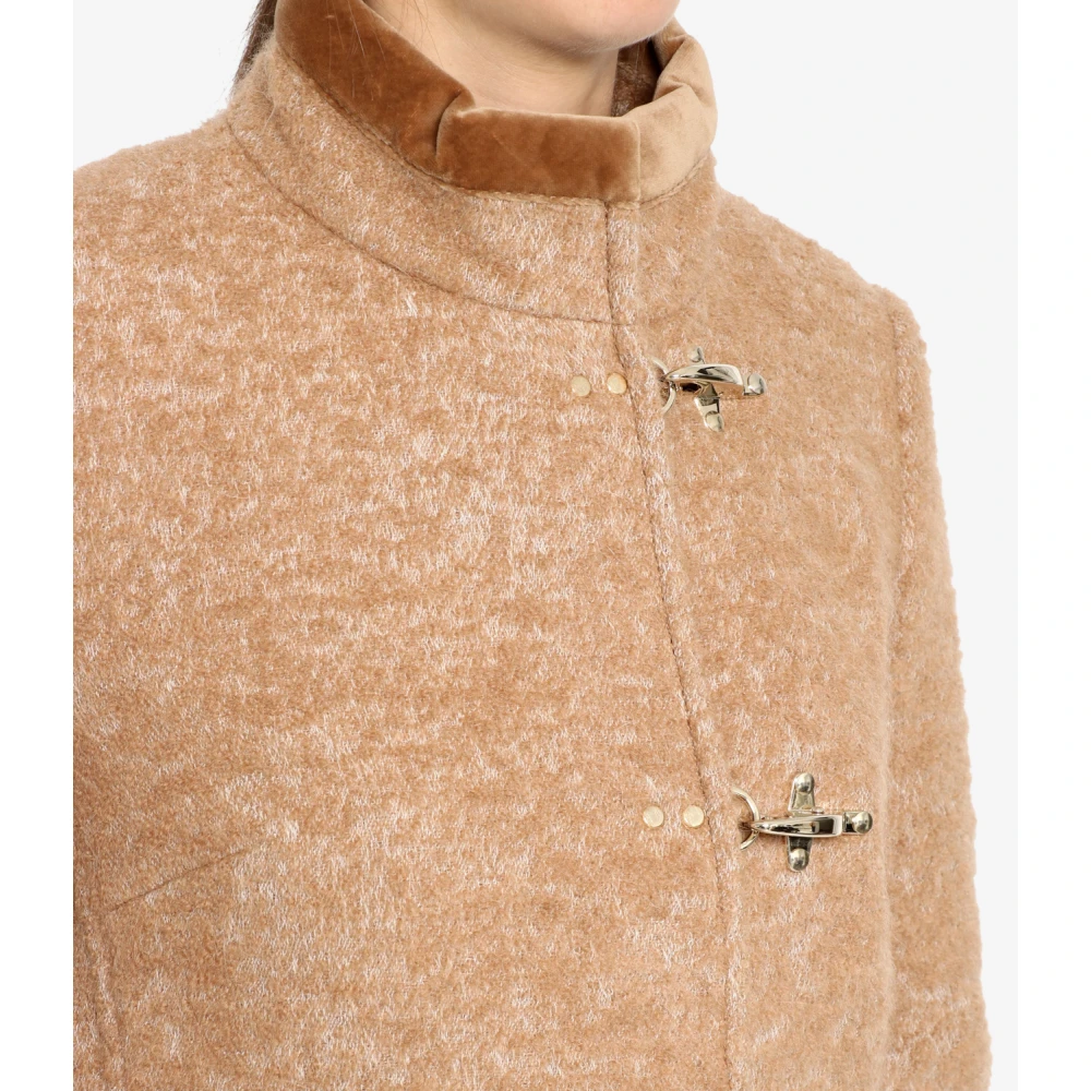 Fay Iconische Virginia wolblend jas Brown Dames