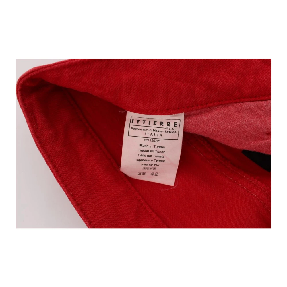 Costume National Super Slim Fit Rode Jeans Red Dames