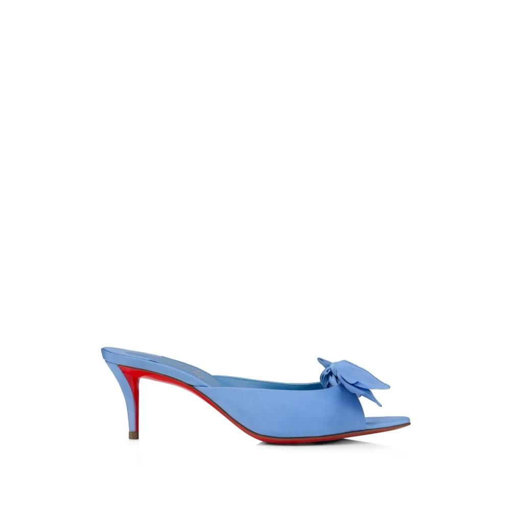 Christian Louboutin Blue Heeled Mules, Female, 4 Uk, Sandals Clear