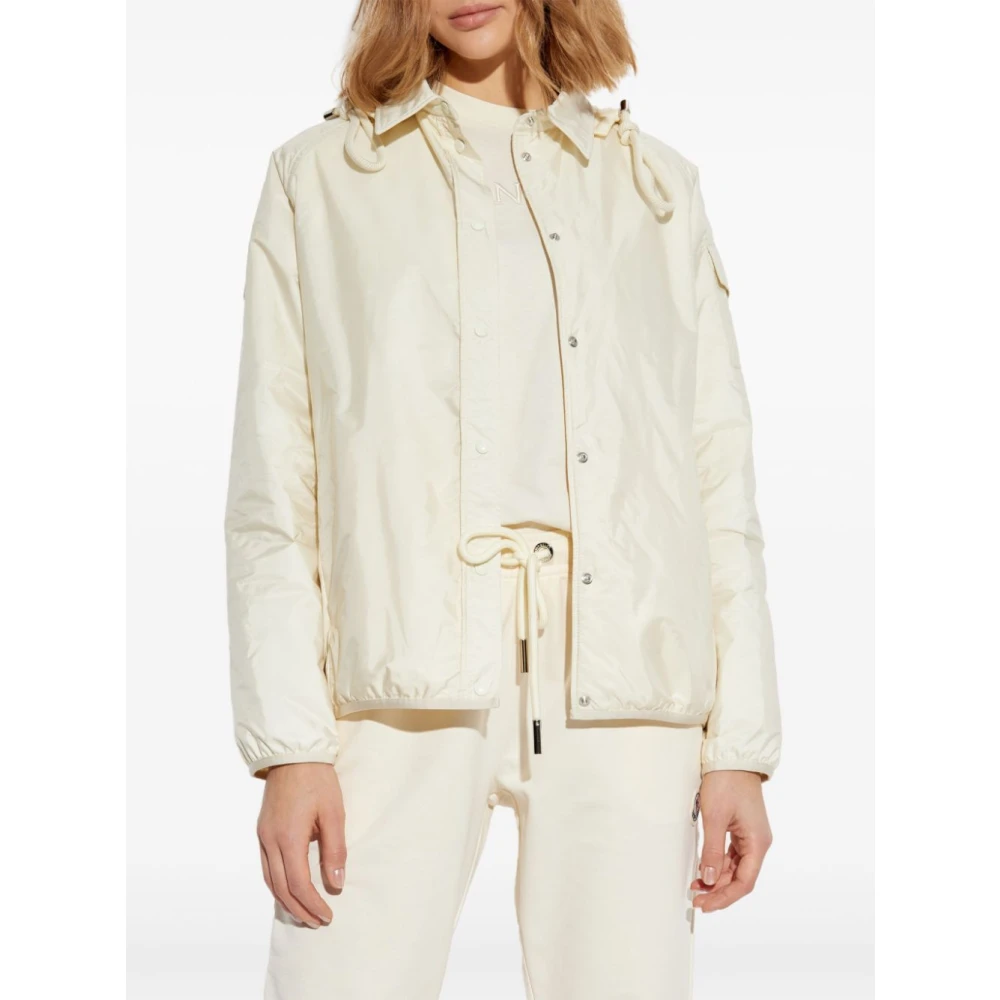 Moncler Witte Hoodiejas met Zakken White Dames