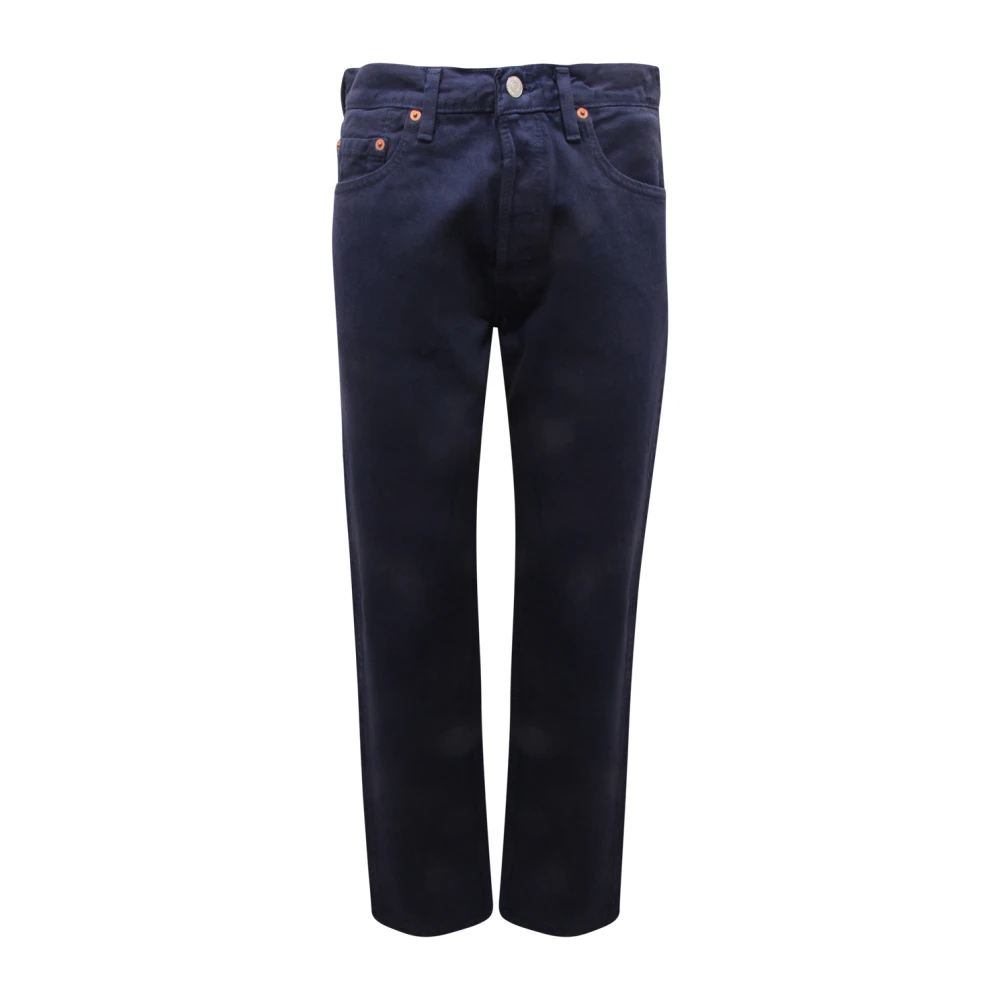 Levi's Blue 501 Garment-Dyed Denim Trousers - Male - Straight Fit Jeans - W30 - Jeans