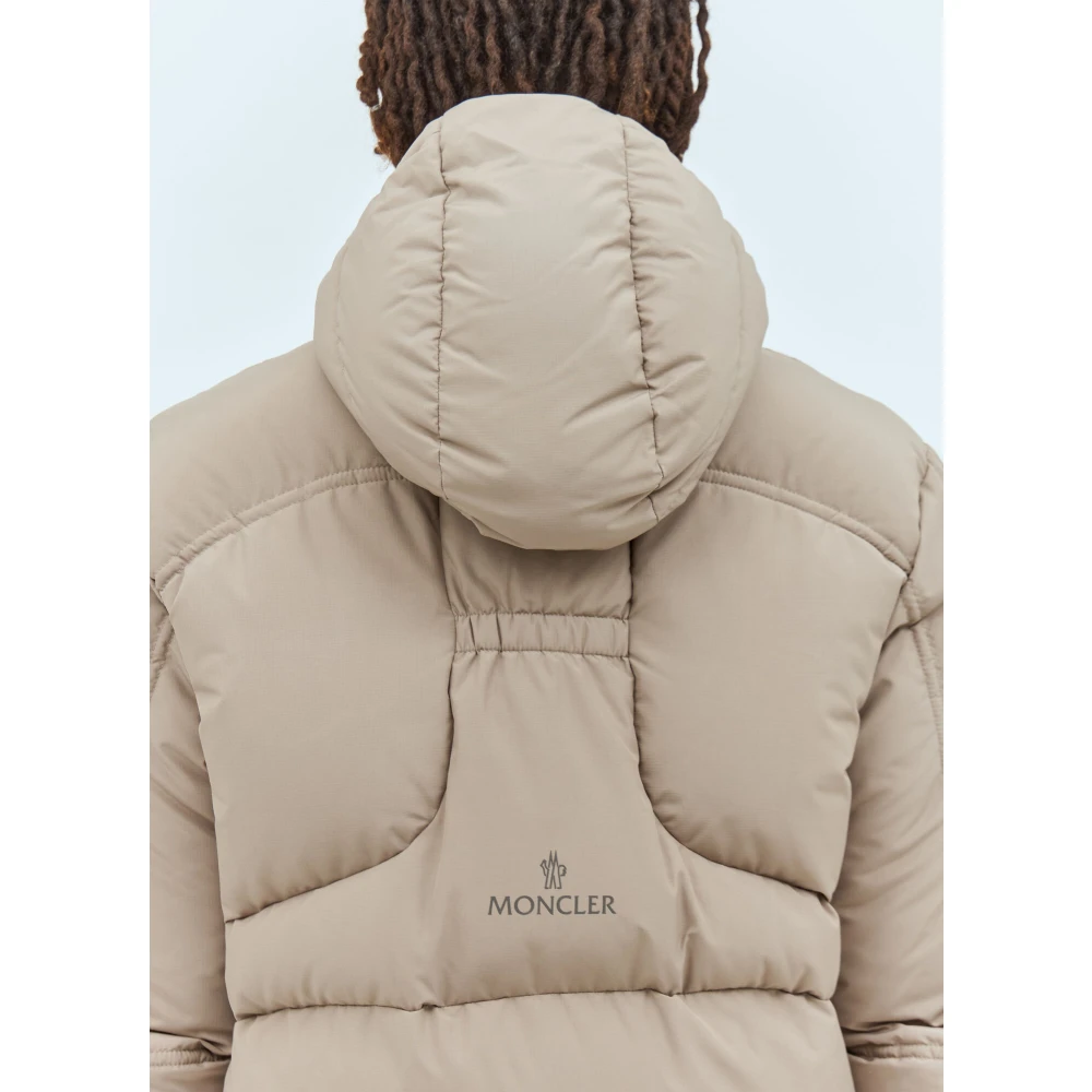 Moncler Matte Finish Kort Donsjack Beige Heren