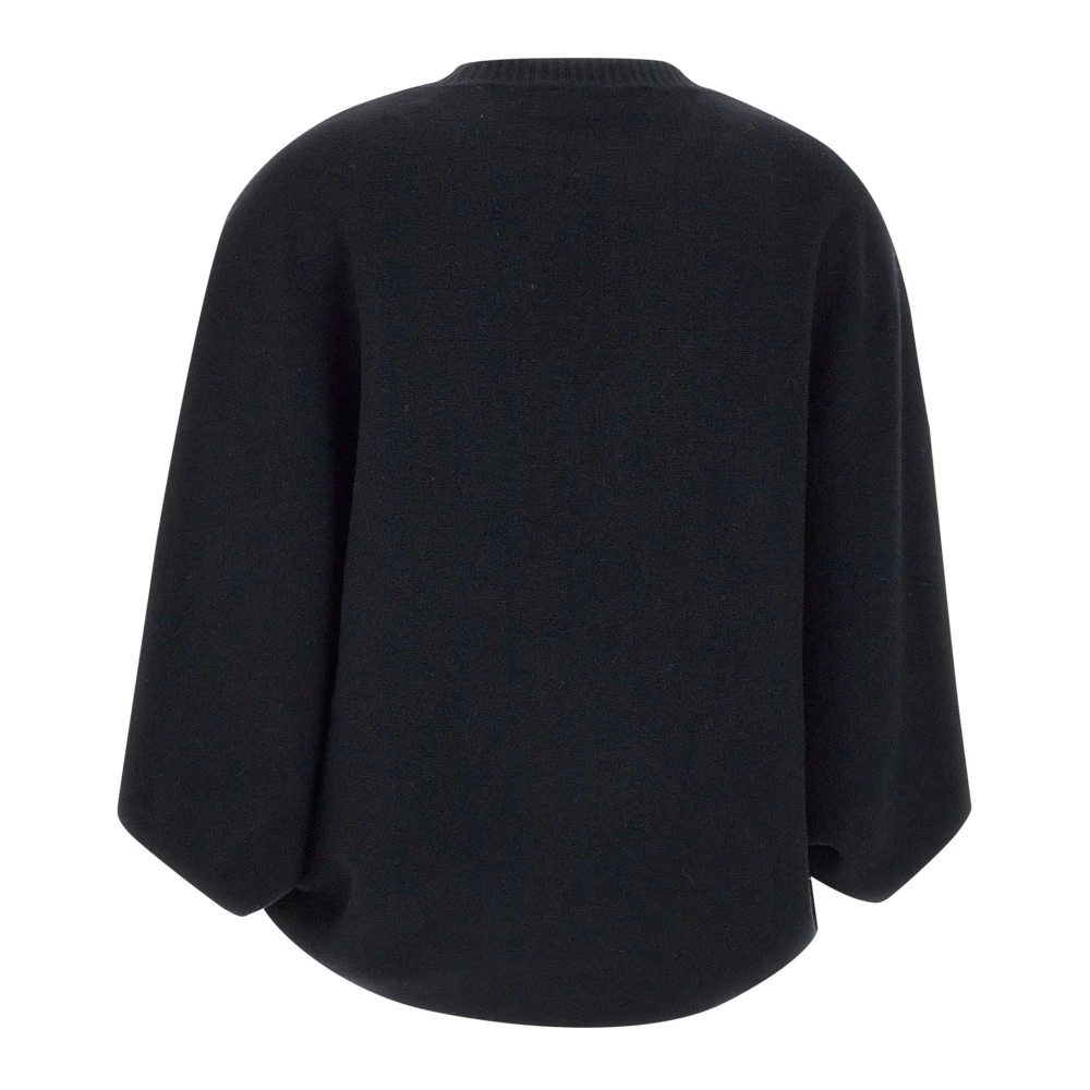 Kaos Zwarte Batwing Sweater Italië Gemaakt Black Dames