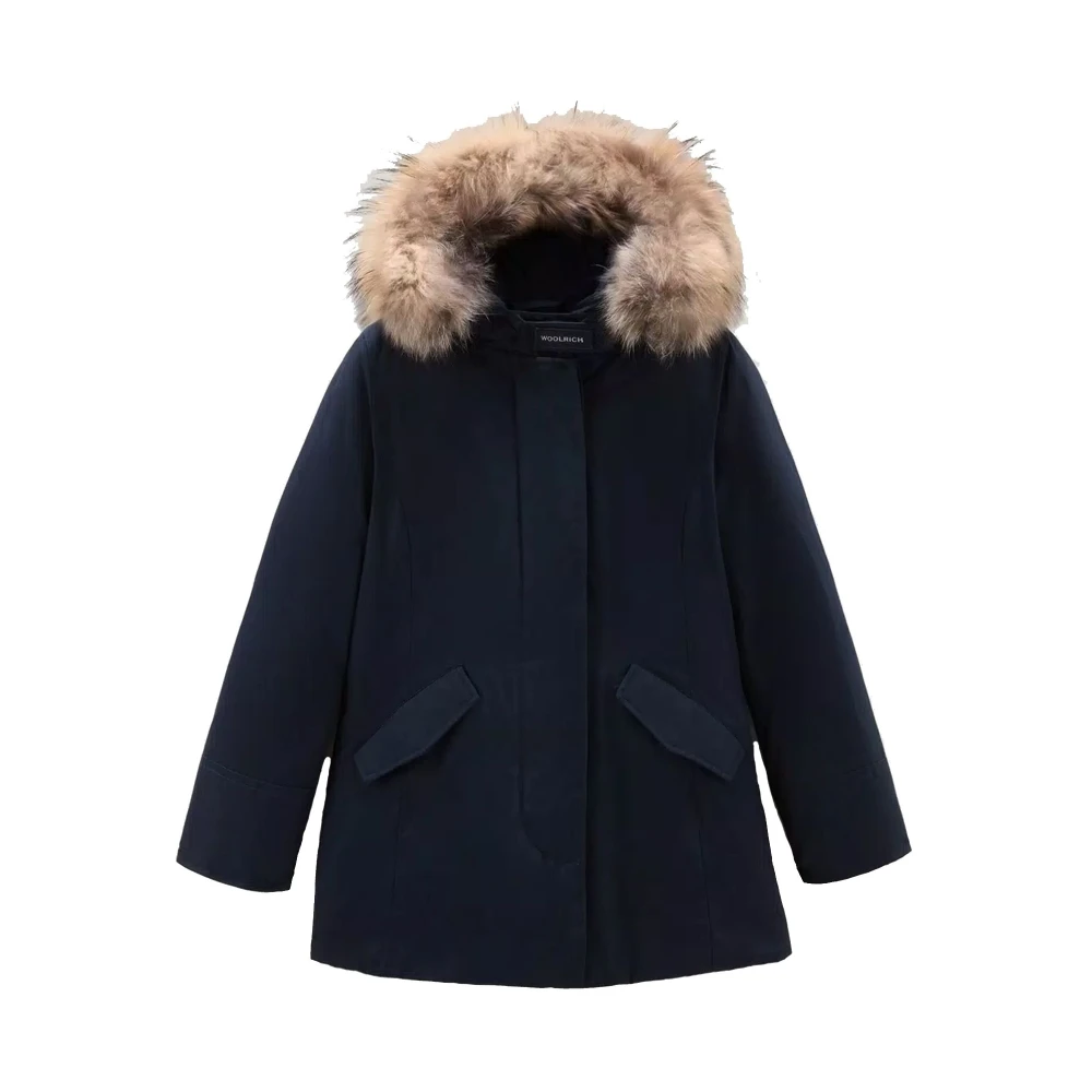 Woolrich Unisex Kids Blue Winter Jackets, 12 Y, Arctic Raccoon Parka