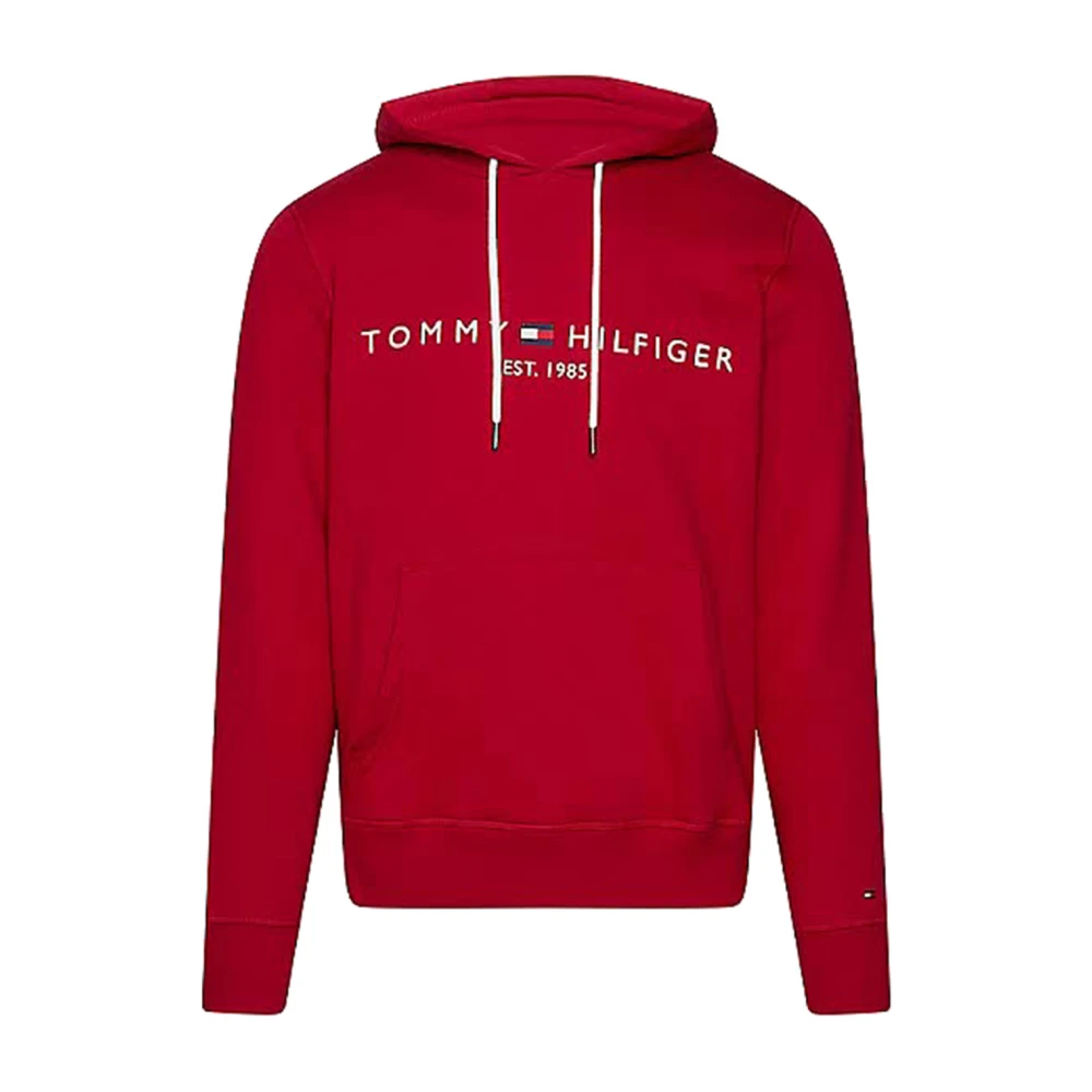 Tommy Hilfiger Royal Berry Logo Hoody Red Heren