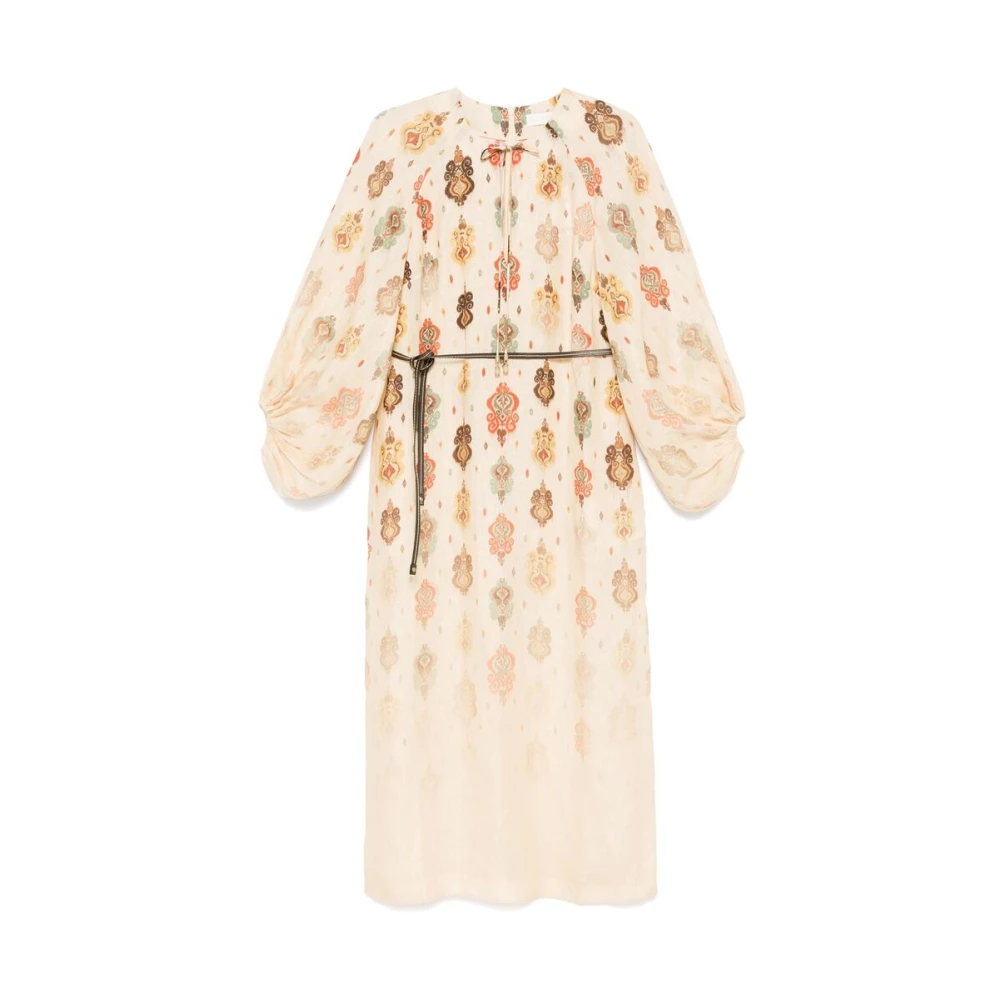 Zimmermann Beige Geriemde Jurk Mode Multicolor Dames