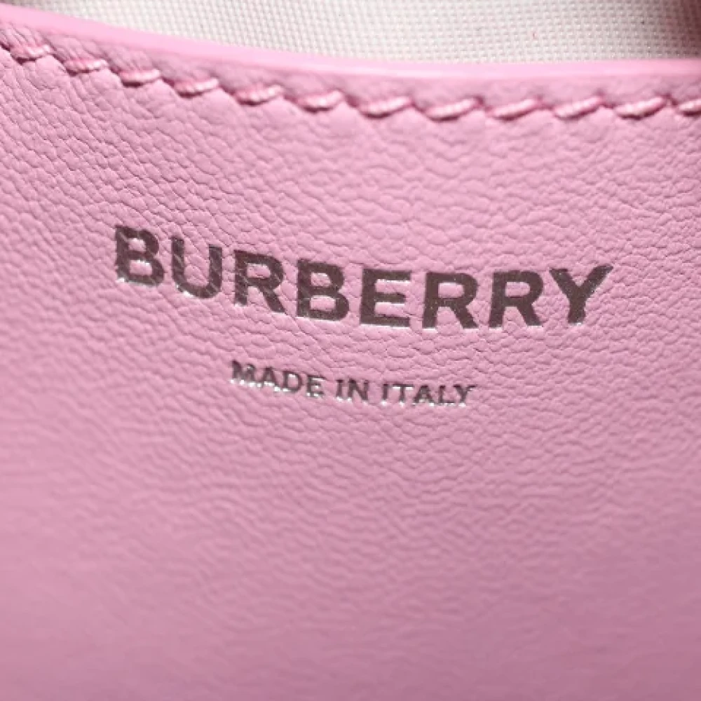 Burberry Vintage Pre-owned Roze Leren Schoudertas Pink Dames