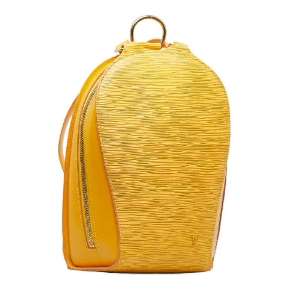 Louis Vuitton Vintage Pre-owned Leather backpacks Yellow Dames
