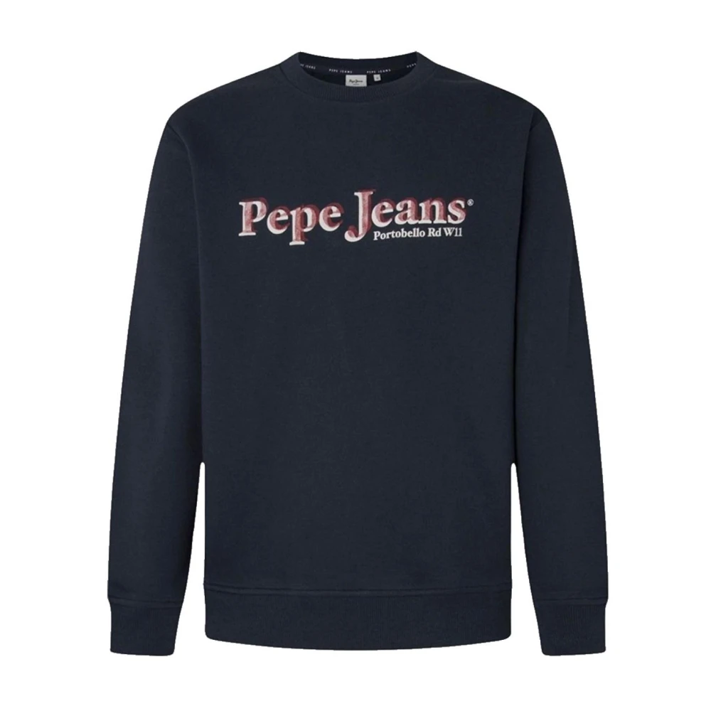 Pepe Jeans Minimalistische Katoenen Sweater Somers Blue Heren