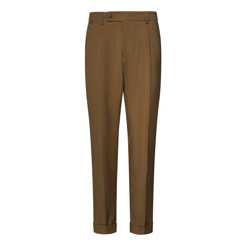 Low Brand Beige Wollen Broek Beige Heren