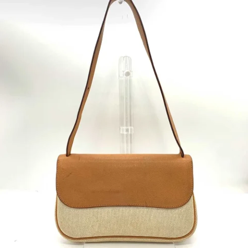 Hermès Vintage Pre-owned Canvas shoulder-bags Brown Dames