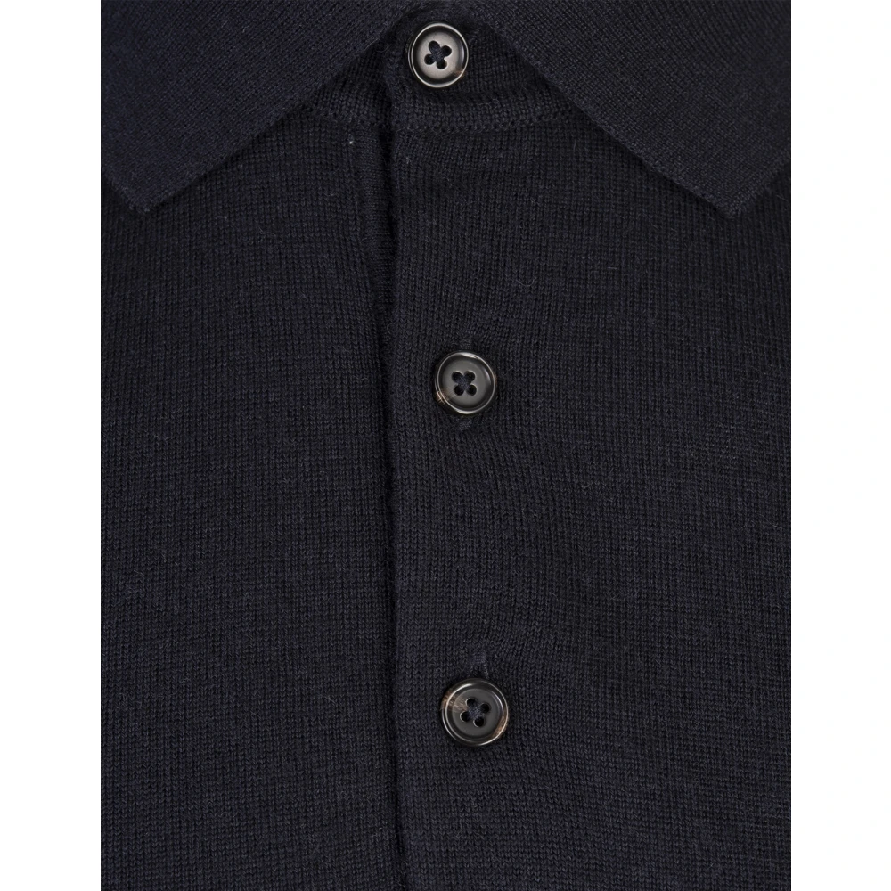 Hugo Boss Blauwe Wol Zijde Kasjmier Trui Blue Heren