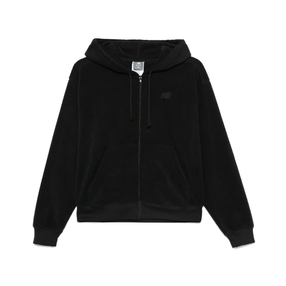 New Balance Zwarte Hoodie met Rits Black Dames