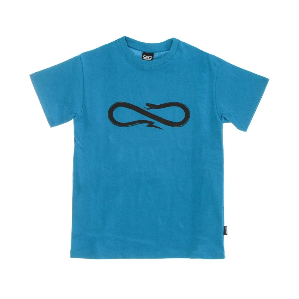Propaganda Logo Tee Turquoise Korte Mouw T-shirt Blue Heren