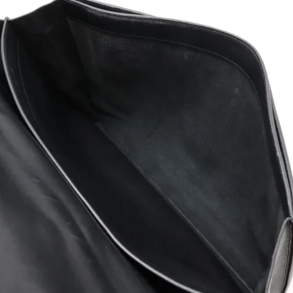 Hermès Vintage Pre-owned Leather briefcases Black Heren