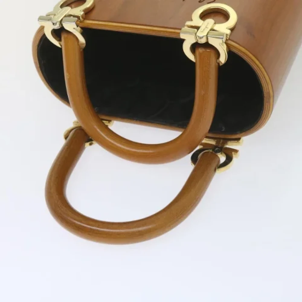 Salvatore Ferragamo Pre-owned Fabric handbags Brown Dames