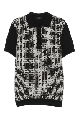 polos-noirs-avec-bordure-cotelee