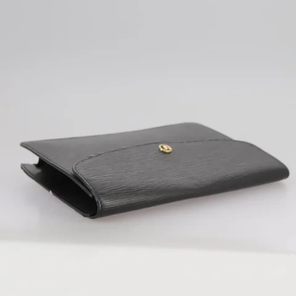 Louis Vuitton Vintage Pre-owned Leather clutches Black Dames