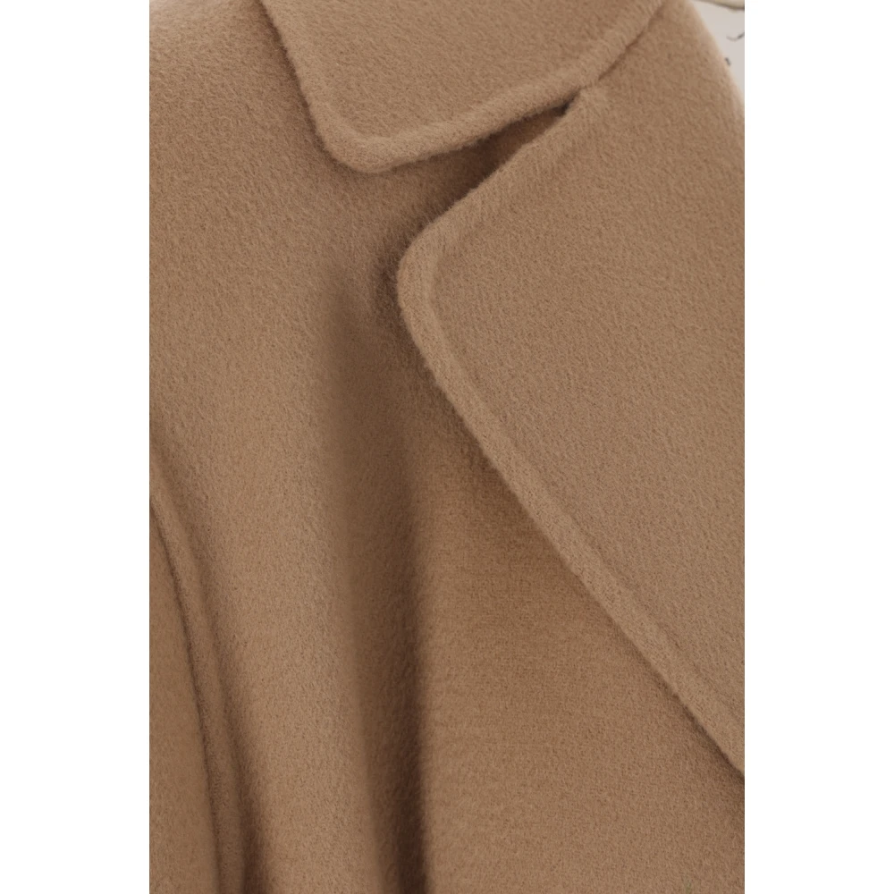 Max Mara Bruine Wollen Omslagjas Brown Dames