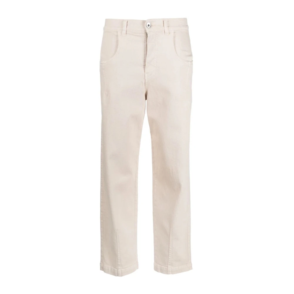 Eleventy Beige Straight Denim Jeans Beige Dames