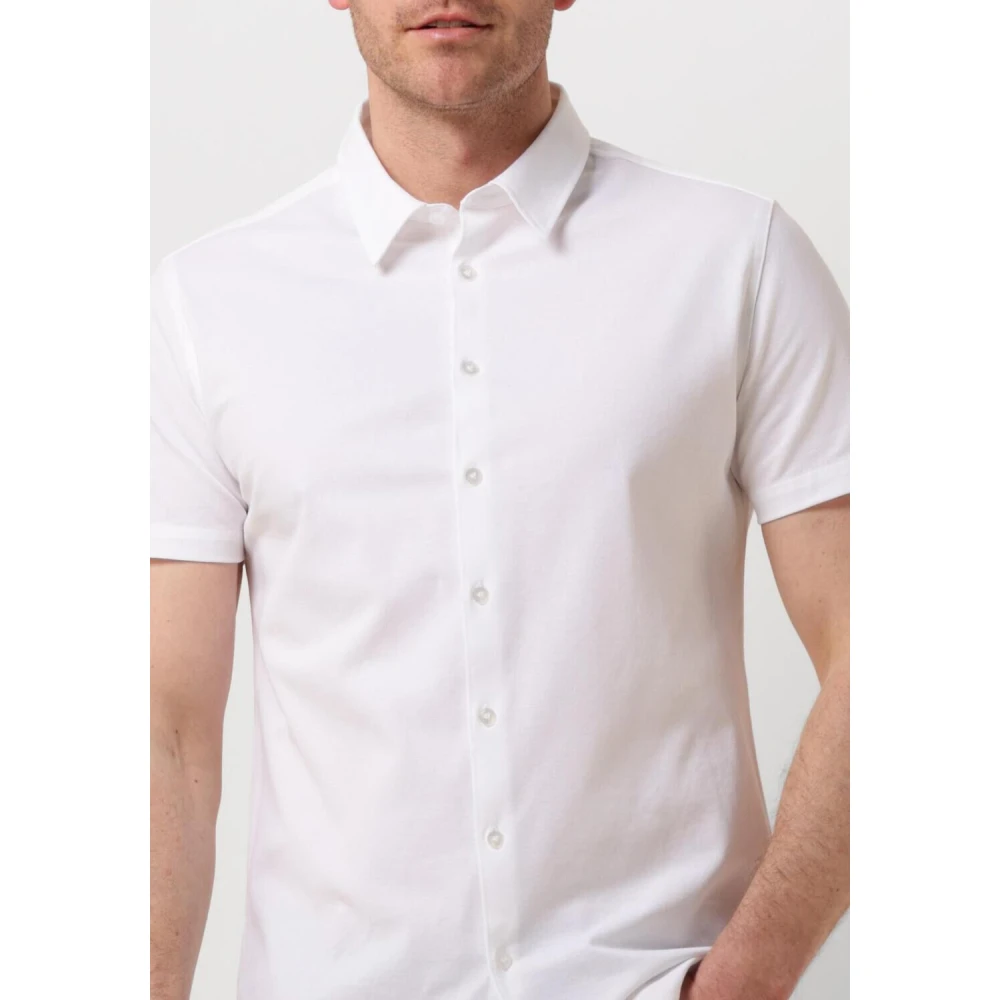 Pure Path Wit Casual Button Up Overhemd White Heren