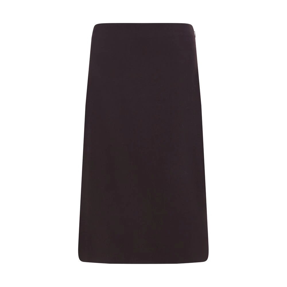 Fendi Wollen Midirock met splitten en rits Brown Dames