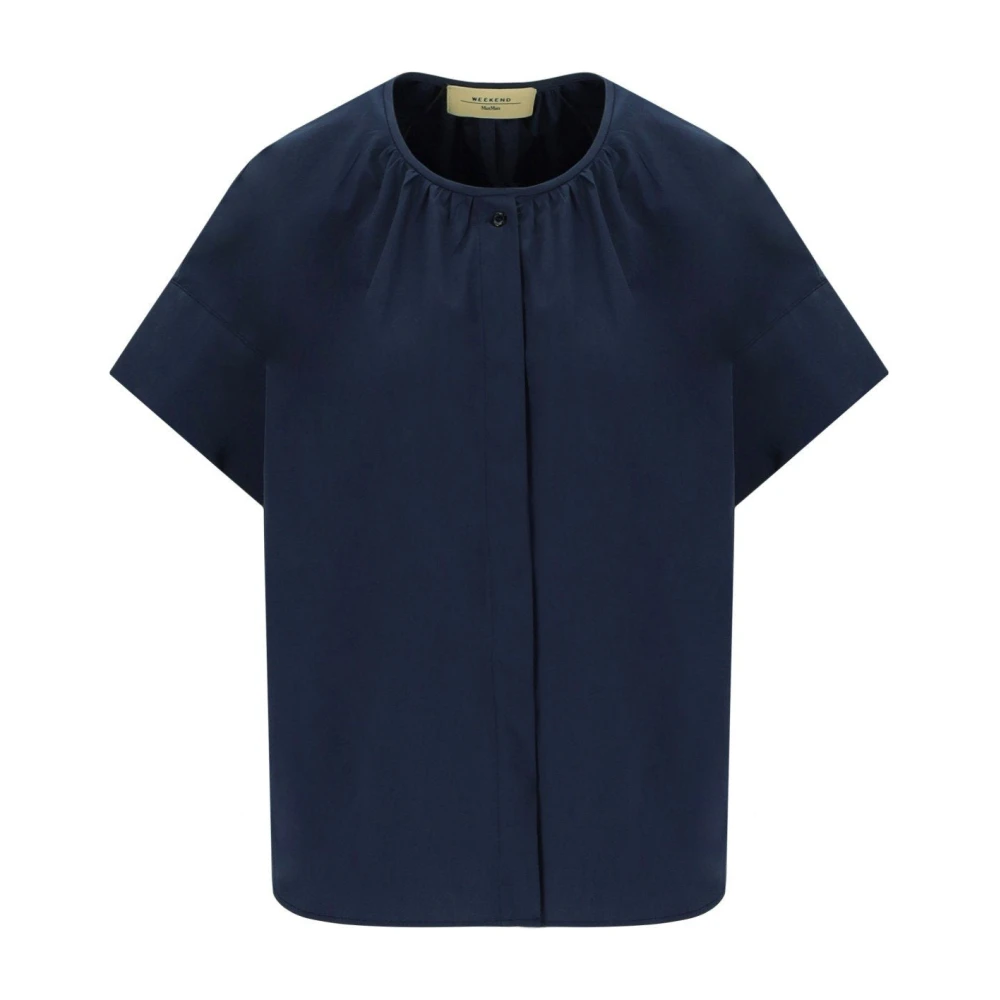 Weekend Max Mara Blue Blouses, Female, 2XS, Educata Shirt