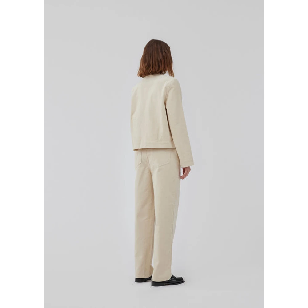 Modström Corduroy High Waist Zomerbroek Beige Dames