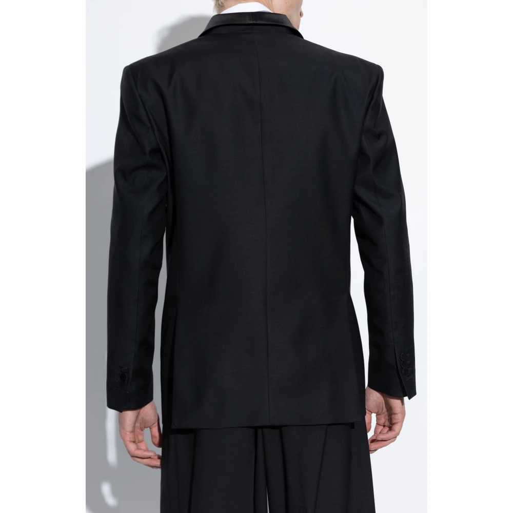 Dsquared2 Wol en Zijden Blazer Black Heren
