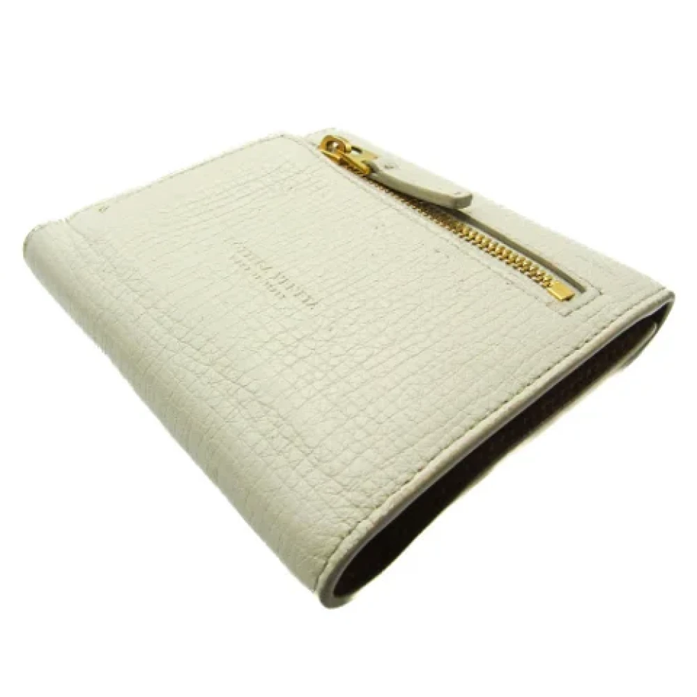 Bottega Veneta Vintage Pre-owned Leather wallets Beige Dames