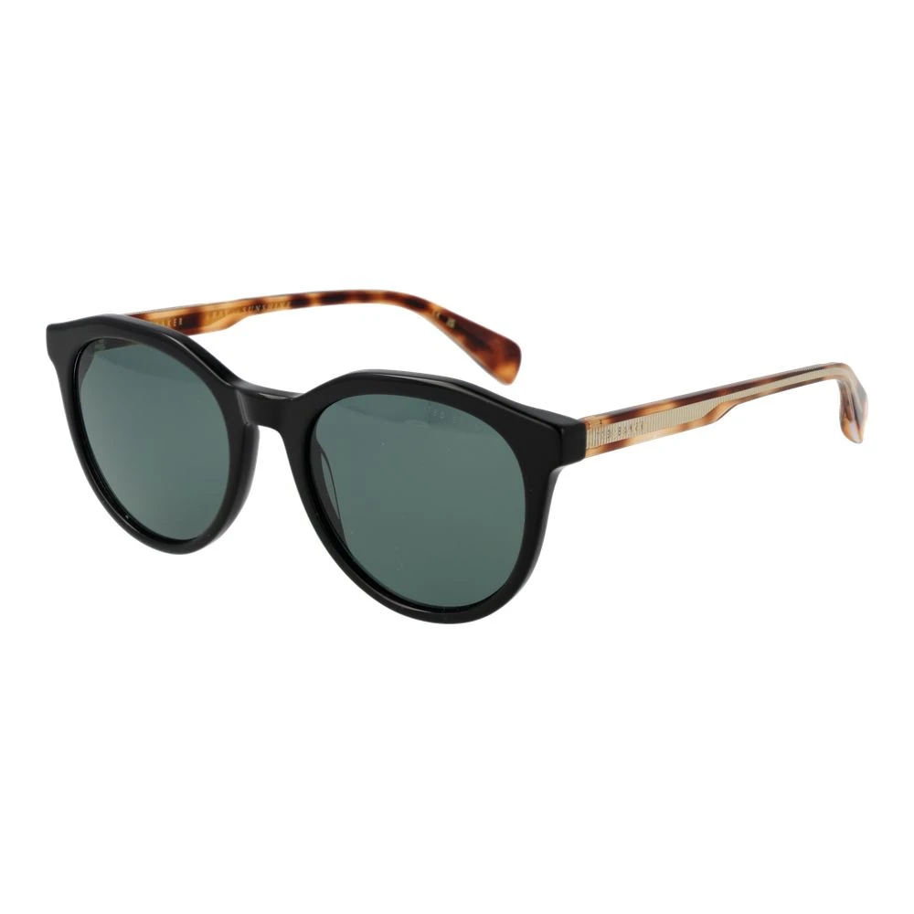 Ted Baker Men's Black/Green Round Sunglasses Lenses