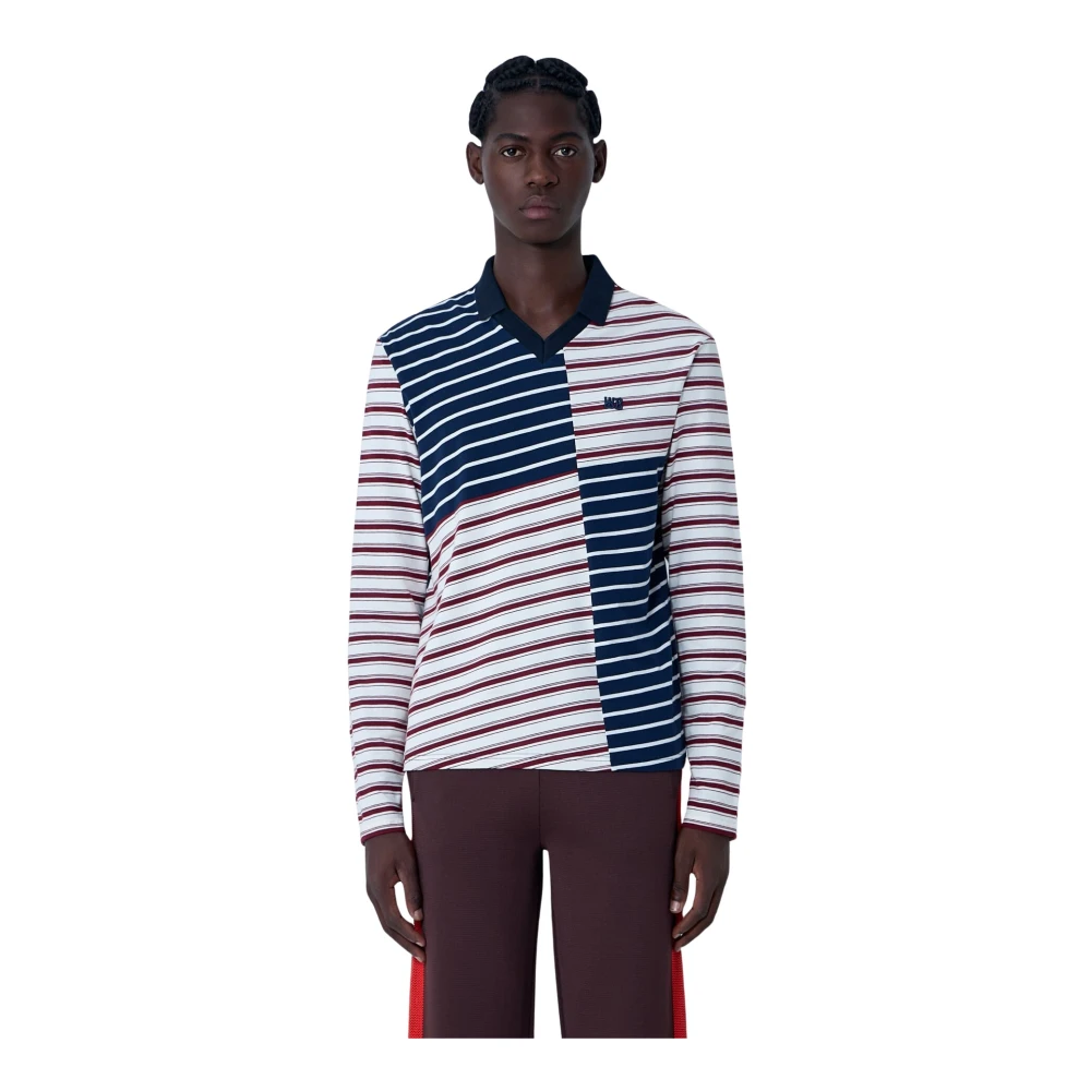 Wales Bonner Men's Multicolor Polo Shirts, M, Logo Motif Polo Shirt