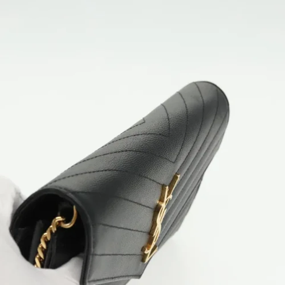 Saint Laurent Vintage Pre-owned Leather wallets Black Dames