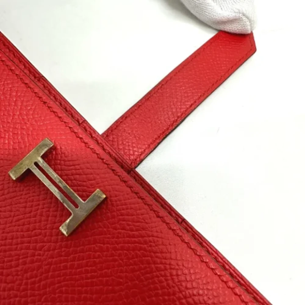 Hermès Vintage Pre-owned Leather wallets Red Dames