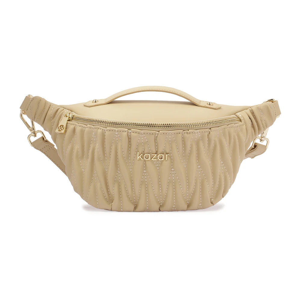 Kazar Beige leren heuptas met quilten Beige Dames