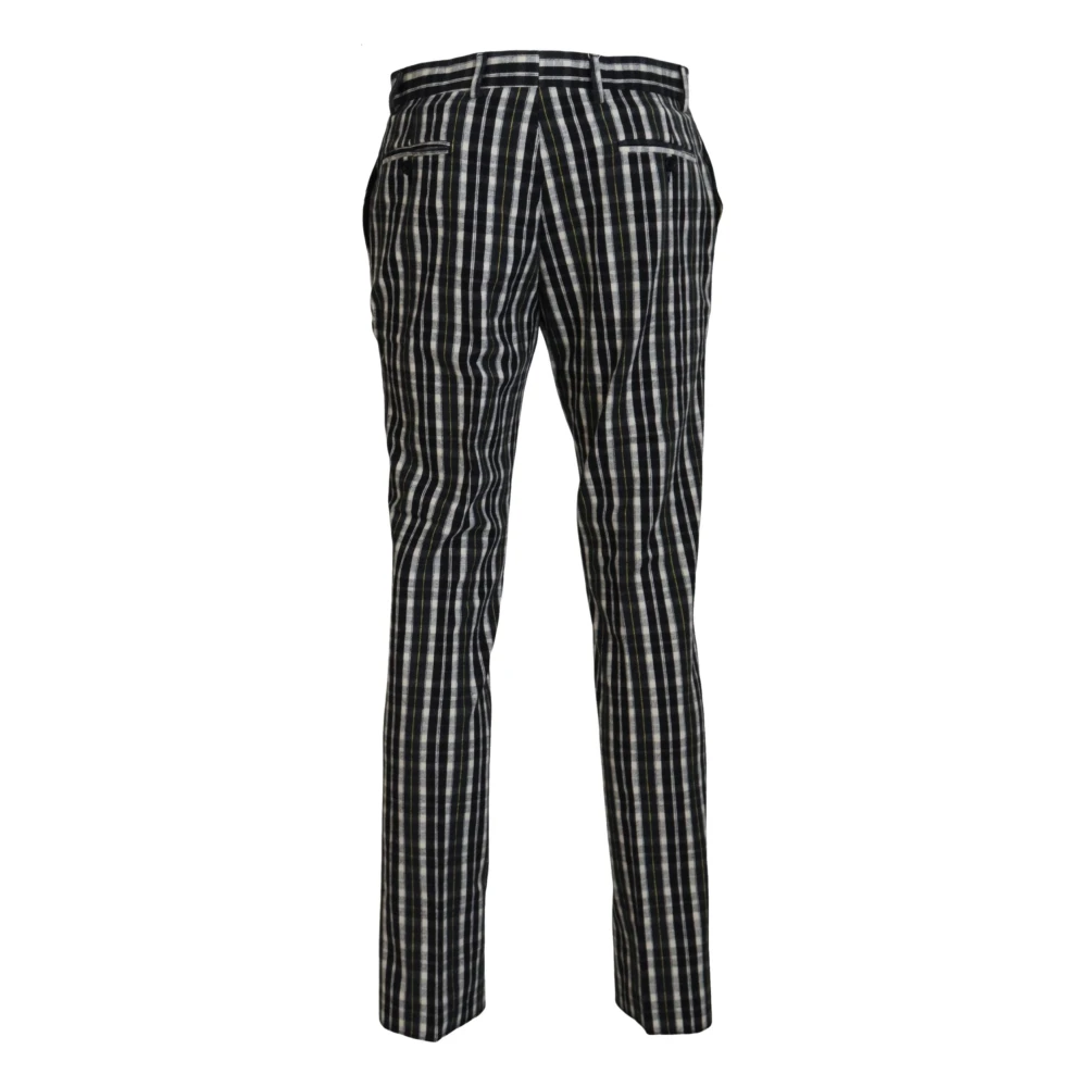Bencivenga Elegante Zwart & Wit Broek Black Heren