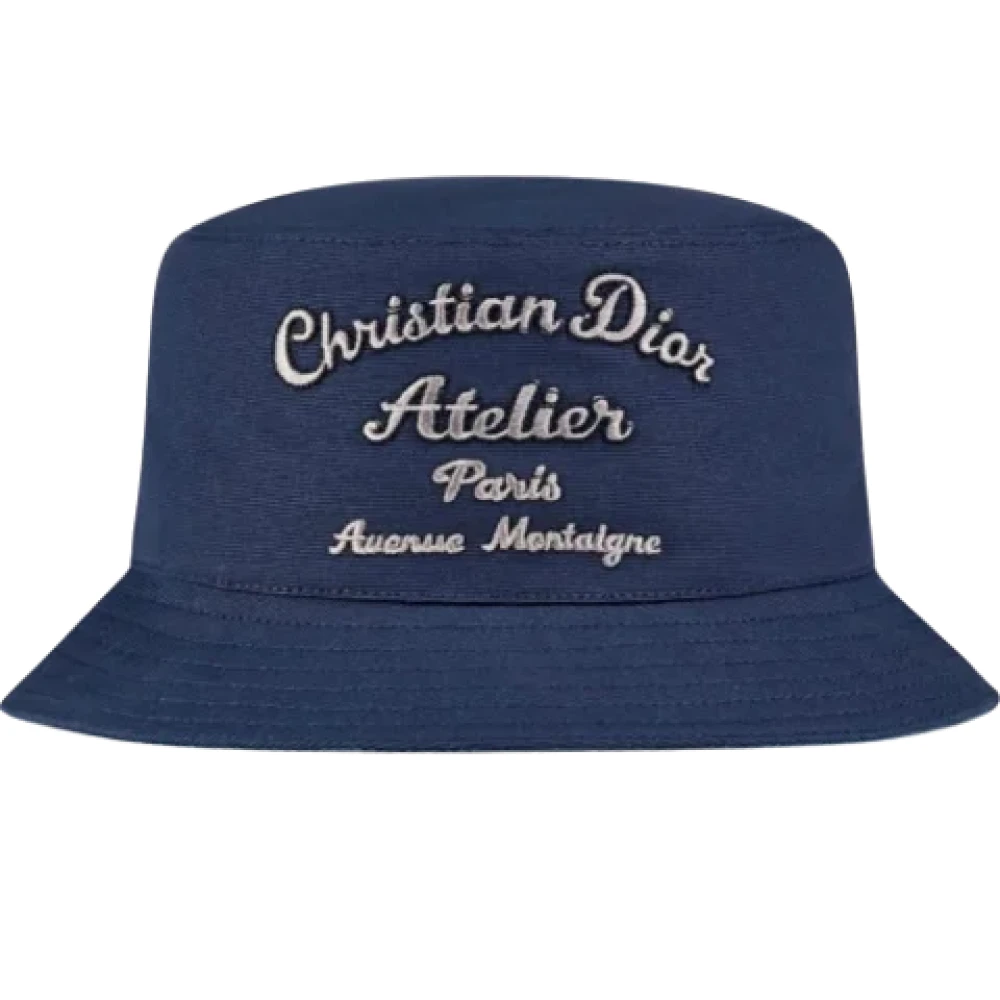 Dior Vintage Pre-owned Canvas hats Blue Dames
