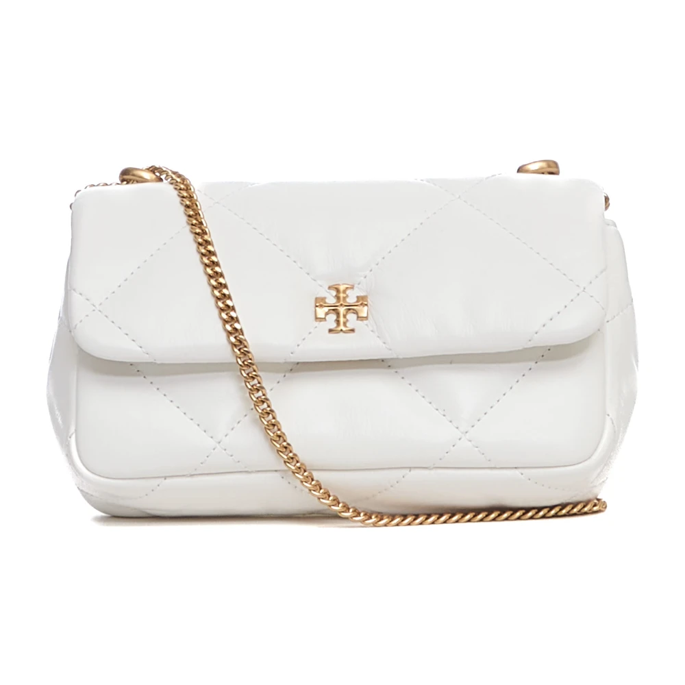 Tory Burch Vit Diamond Quilt Axelväska