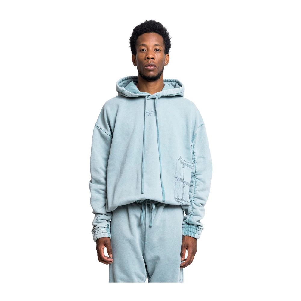 A-Cold-Wall Blauw-Grijs Teal Shroud Hoodie Blue Heren