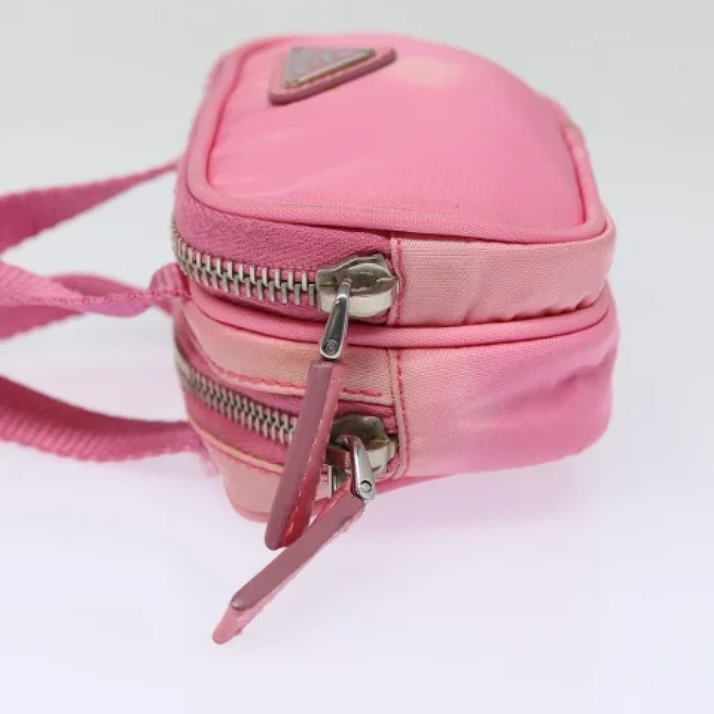 Prada Vintage Pre-owned Nylon handbags Pink Dames