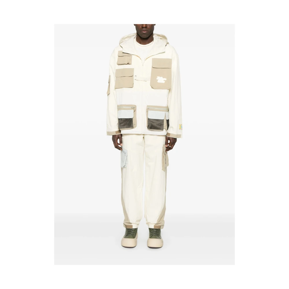 KidSuper Studios Beige Hooded Buitenkleding met Trekkoorden Beige Heren