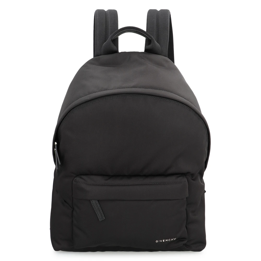 Givenchy Men's Black Nylon Backpack With Leather Details